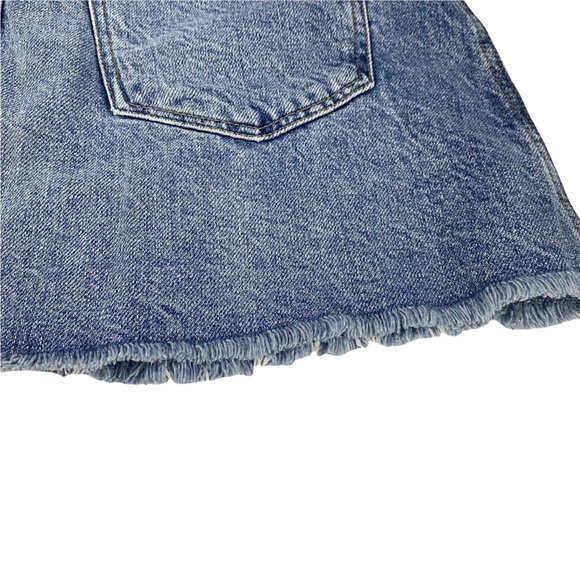 We The Free People Zip It Up Denim Mini Skirt Size 27/4 - Picture 6 of 9